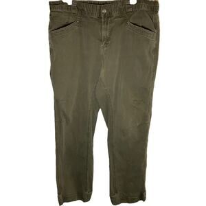 Royal Robbins Cargo Jeans Stretch Waist Straight Leg 5-Pocket Green 40"x32"